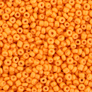 Rocailles 2mm amber orange, 10 gram